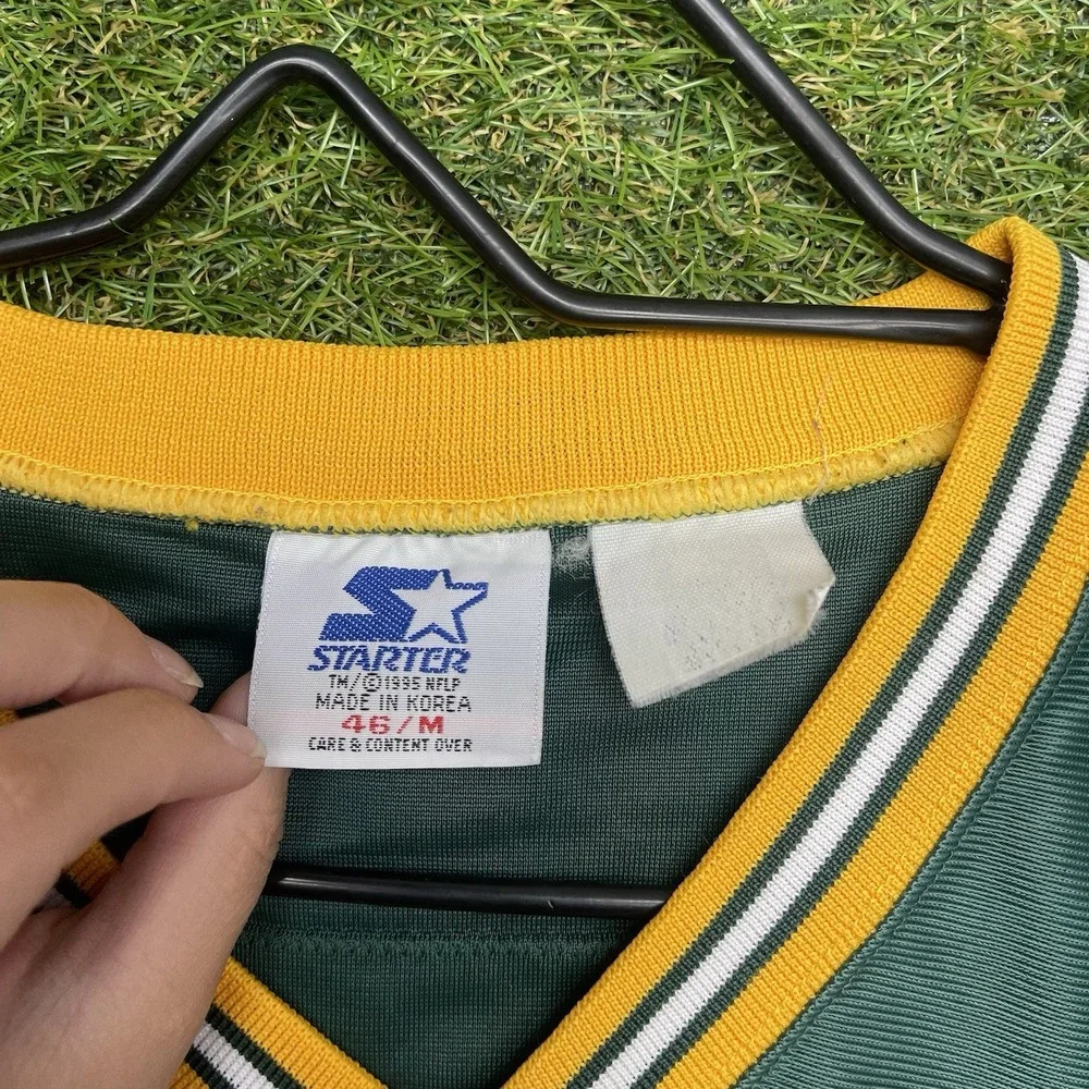 Green Bay Packers Starter Jersey Mens Medium 46 Brett Favre #4 Printed Football